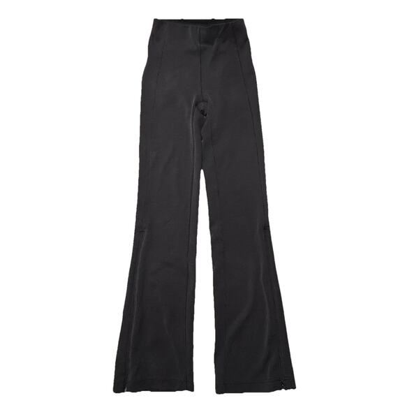 Lululemon Brushed Softstreme Ribbed Zip Flared Pant 32.5" Black Women's Size 2 - Picture 1 of 16